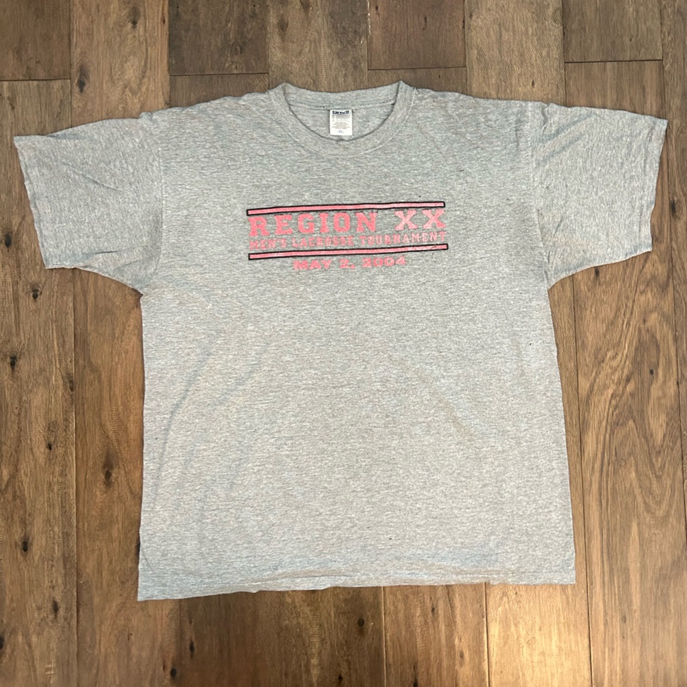 Anvil Gray Tee with Pink Graphic